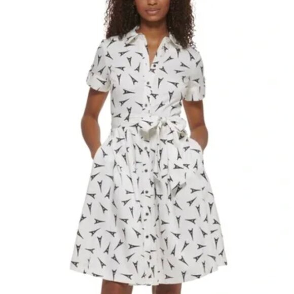 Karl Lagerfeld Paris Eiffel Tower Print Retro Dress NWT 4 - Picture 1 of 8
